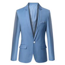 Load image into Gallery viewer, Blue Men Blazers Work Office 2019 Men Tuxedos For Formal Occasions Pockets Coat Blazers Male Custom Men's Business Slim Blazers
