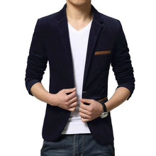 Load image into Gallery viewer, 2019 Fashion Men Slim Fit Blazer Formal Suit Jacket One Button Casual Coat Long Sleeve Dress Jacket Autumn Winter Corduroy Solid
