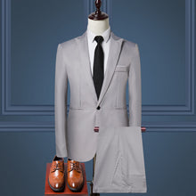 Load image into Gallery viewer, 2020 New Men Plus Size 5XL Slim Casual Blazer+Pants Men Suits for Business Office Formal Party Wedding 2 Pieces Men Blazer Set
