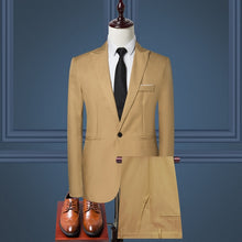Load image into Gallery viewer, 2020 New Men Plus Size 5XL Slim Casual Blazer+Pants Men Suits for Business Office Formal Party Wedding 2 Pieces Men Blazer Set
